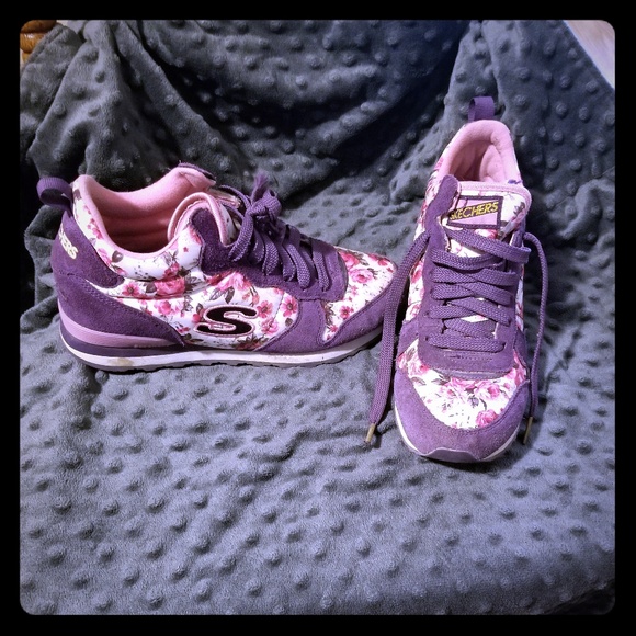 purple skechers womens shoes